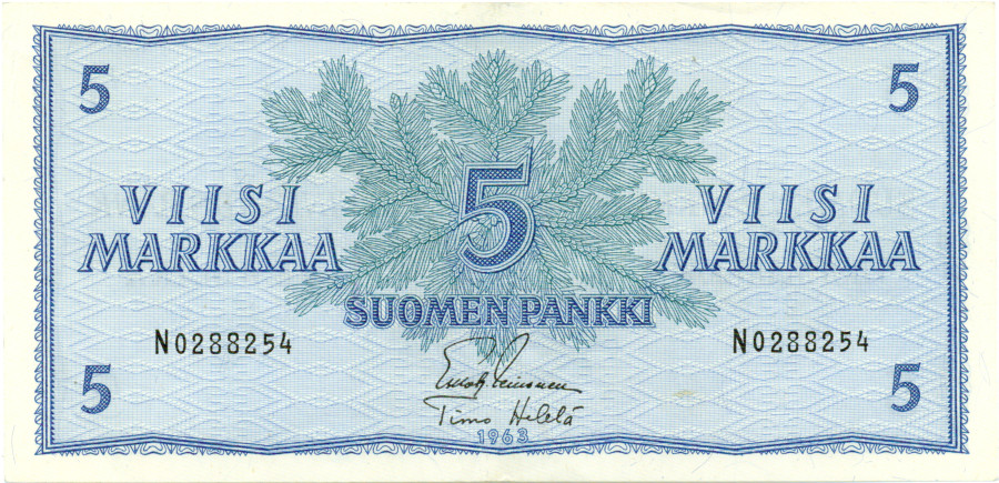5 Markkaa 1963 N0288254 kl.6